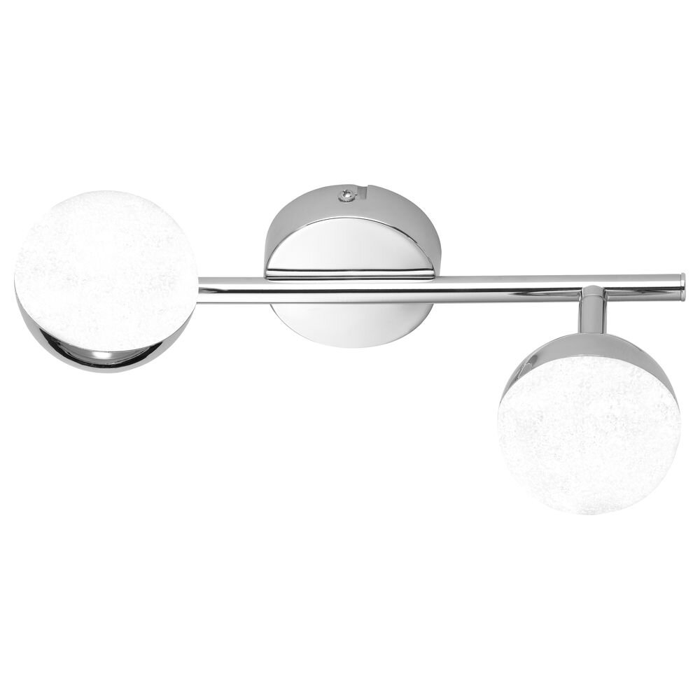 LED Deckenleuchte Sanan in Chrom 2-flammig