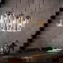famlights | Pendelleuchte Hauke aus Metall in Silber mit...