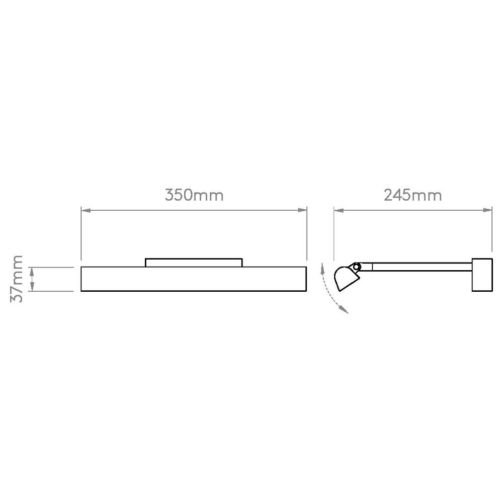 LED Bilderleuchte Renoir in Nickel-matt 3,8W 190lm 350mm günstig online kaufen