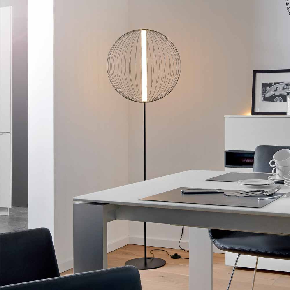 LED Stehleuchte Atomik in Schwarz 10W 1200lm