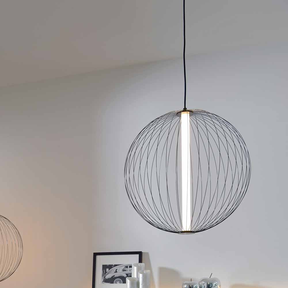 LED Pendelleuchte Atomik in Schwarz 10W 1200lm