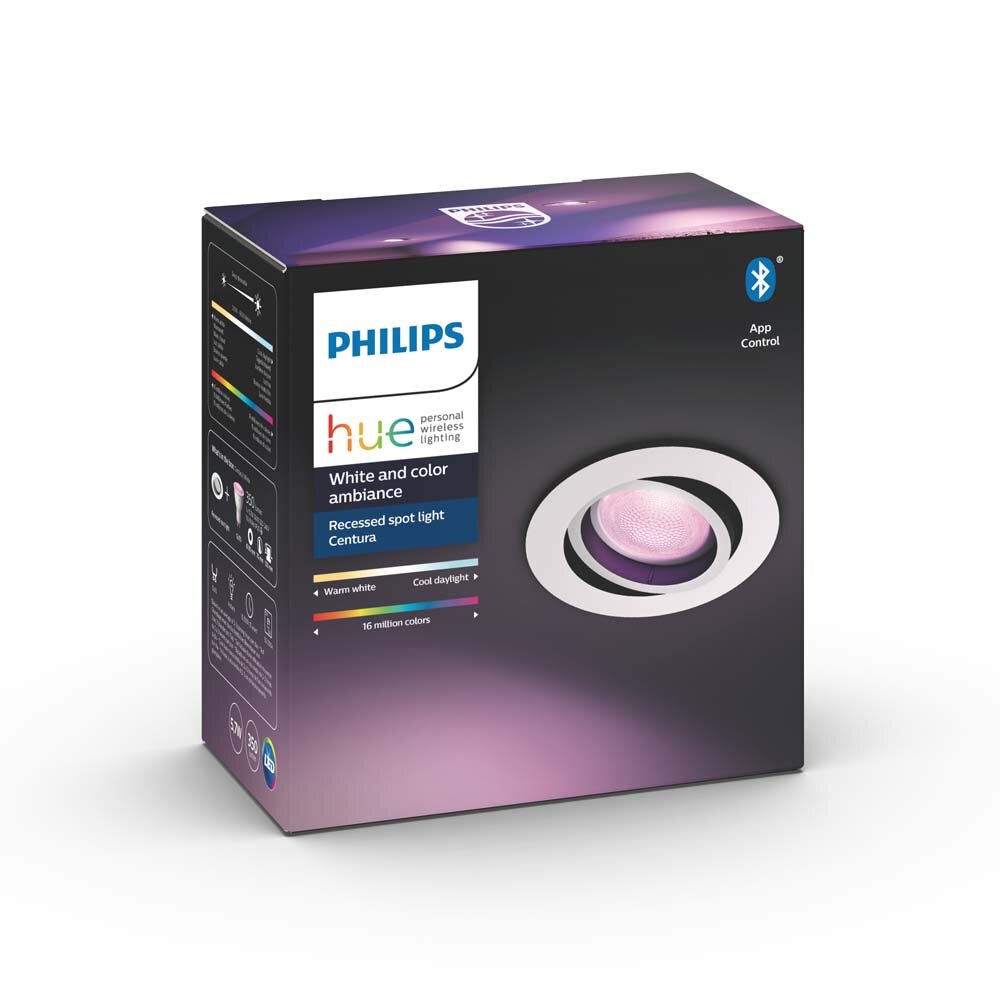 Philips Hue Bluetooth White & Color Ambiance Centura - Einbauspot Weiß rund günstig online kaufen