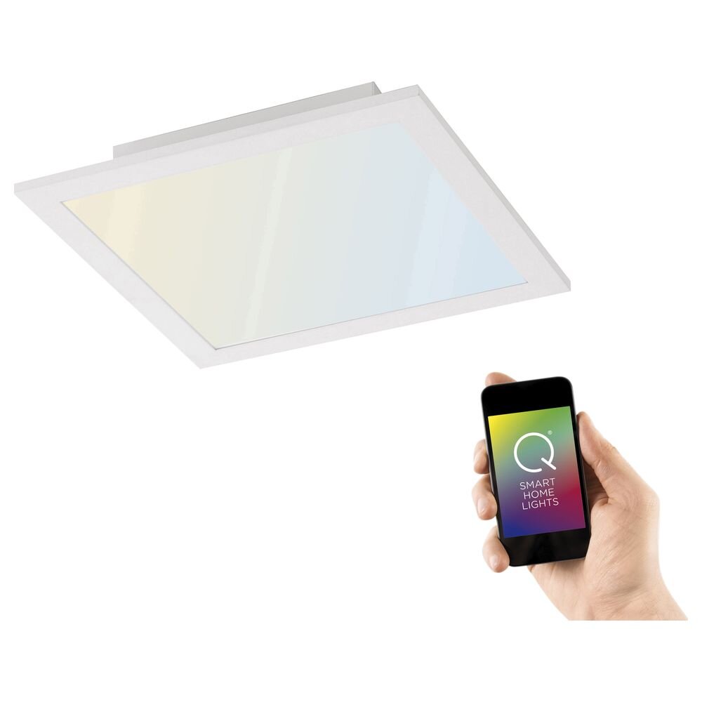 Q-Smart LED Deckenleuchte Q-Flag in Weiß tunable white 450 x 450 mm inkl. Fernbedienung