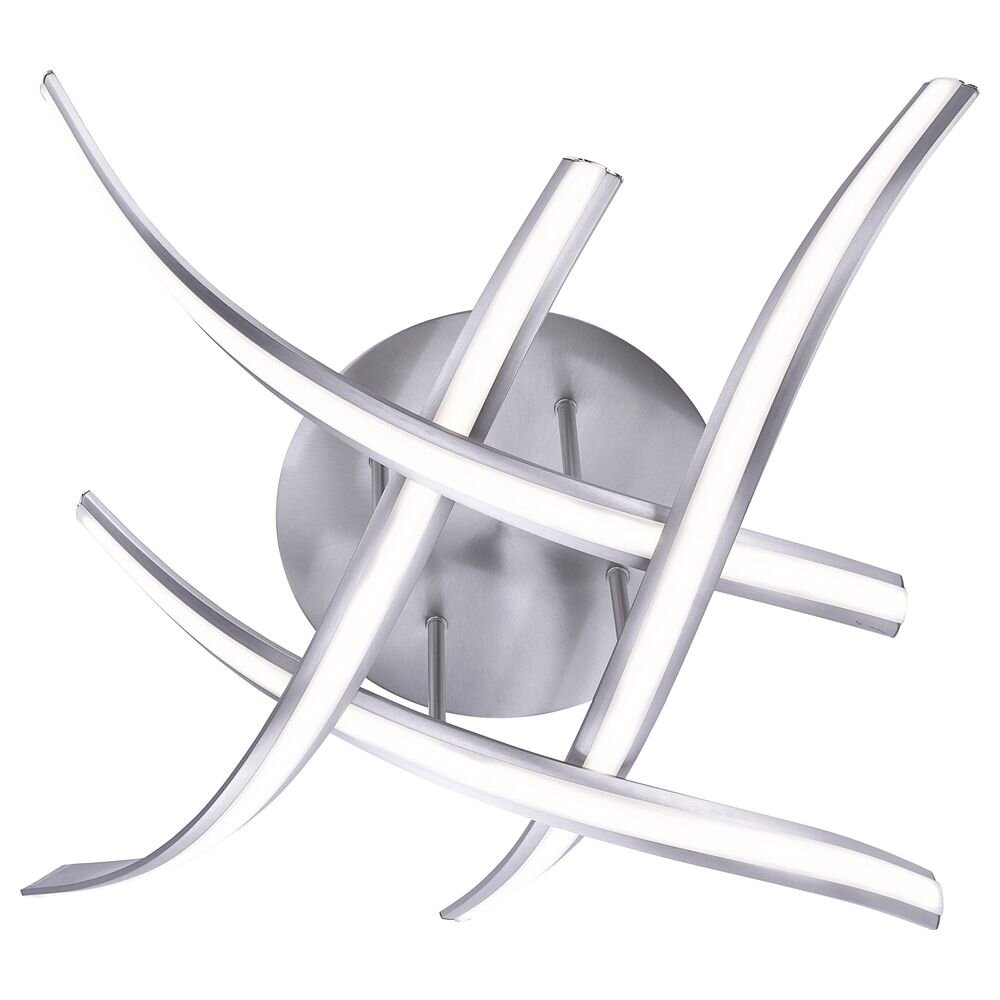 LED Deckenleuchte Linda aus Metall in Silber, 4-flammig