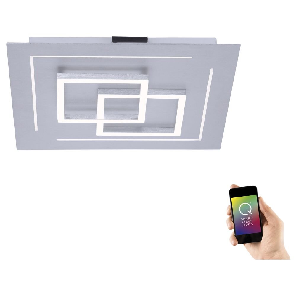 Q-Smart LED Deckenleuchte Q-Linea in Aluminium tunable white inkl. Fernbedienung