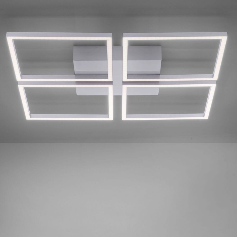 LED Deckenleuchte Inigo aus Aluminium in Silber 53x525x525 mm