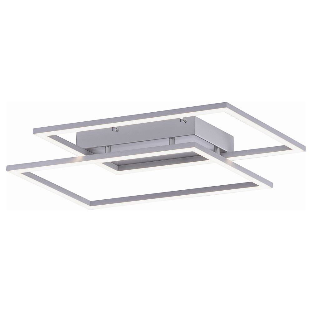 LED Deckenleuchte Inigo aus Aluminium in Silber 2-flammig 68x538x242 mm