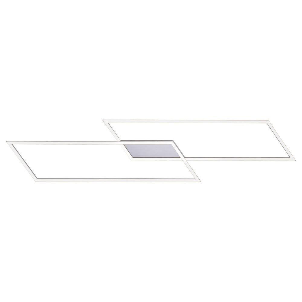 LED Deckenleuchte Inigo aus Aluminium in Silber 2-flammig 68x1132x242 mm