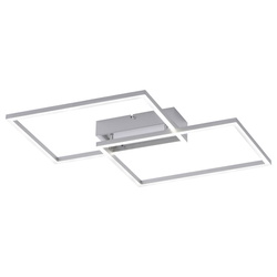 LED Deckenleuchte Iven aus Metall in Silber, eckig