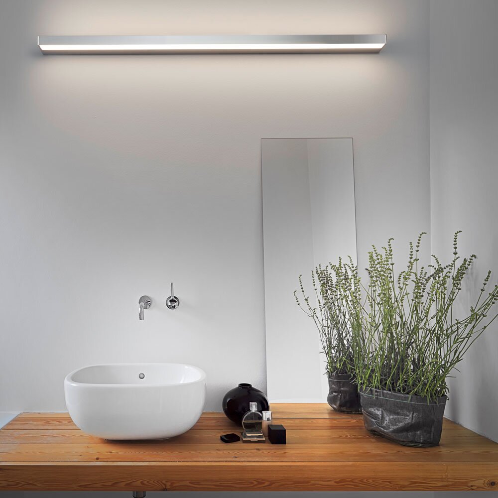 LED Wandleuchte Slate in Chrom 18W 1230lm IP44 günstig online kaufen