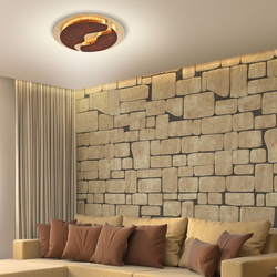 LED Wand- und Deckenleuchte Nevis in Rostfarben