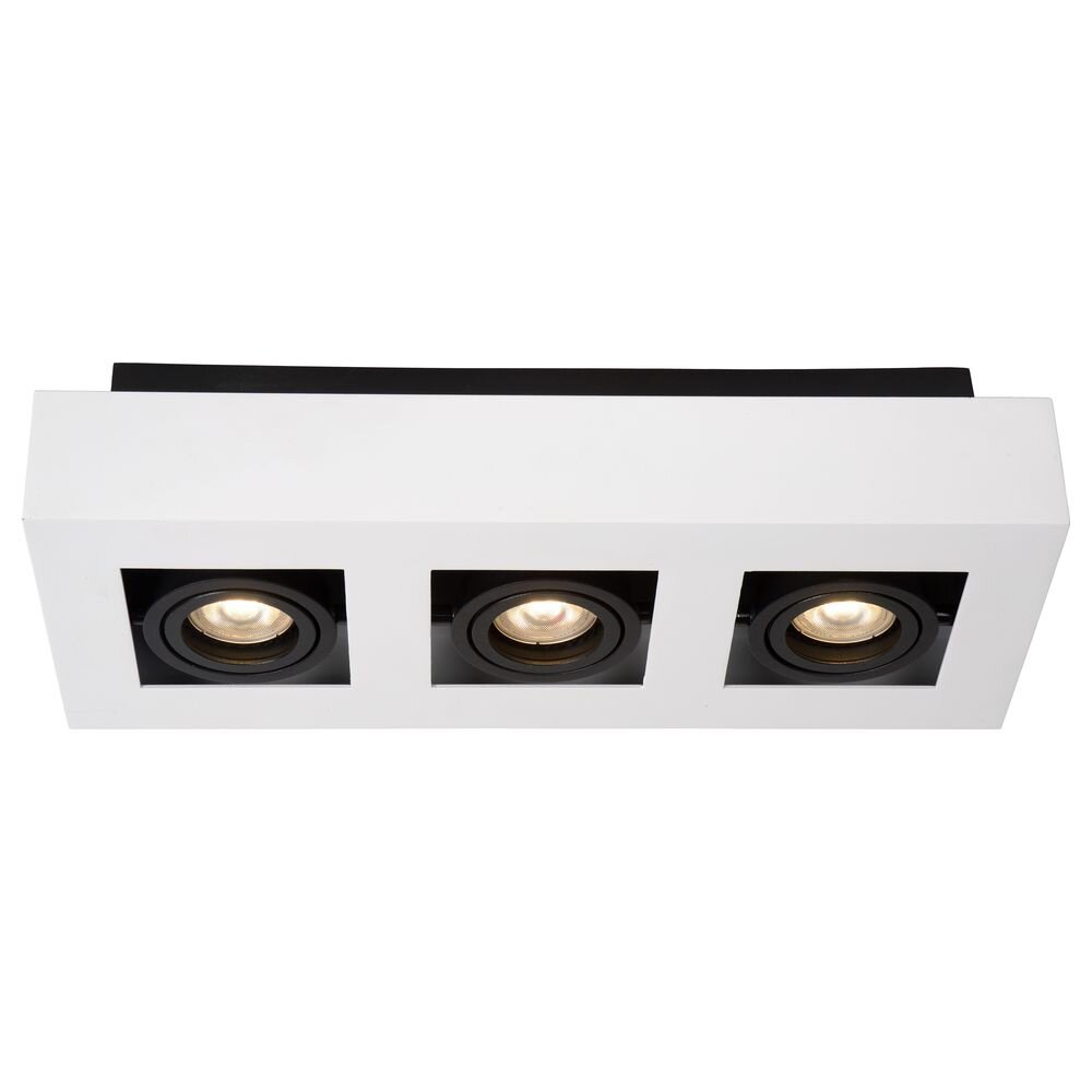 LED Deckenleuchte Xirax GU10 3x5W  in Weiß 3-flammig günstig online kaufen