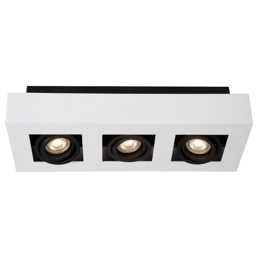 LED Deckenleuchte Xirax GU10 3x5W  in Weiß 3-flammig günstig online kaufen