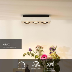 LED Deckenleuchte Xirax GU10 3x5W  in Weiß 3-flammig