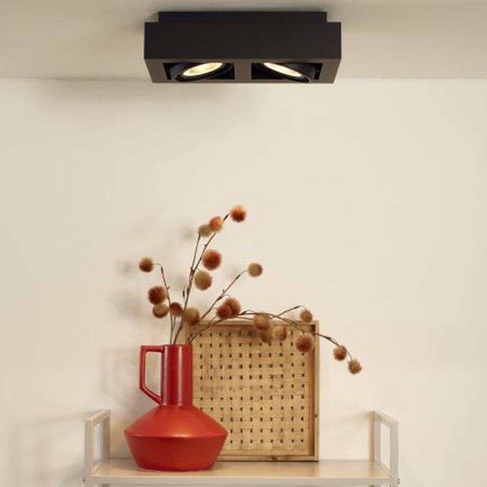 LED Deckenstrahler ZEFIX GU10 2x12W in Schwarz 2-flammig