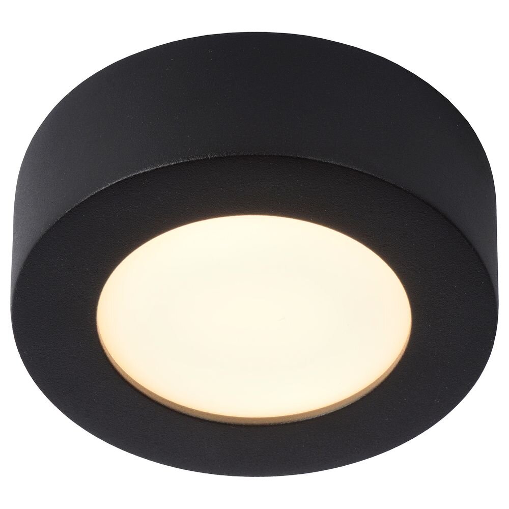 LED Deckenleuchte Brice in Schwarz 8W 3000K 471lm IP44 117mm rund günstig online kaufen