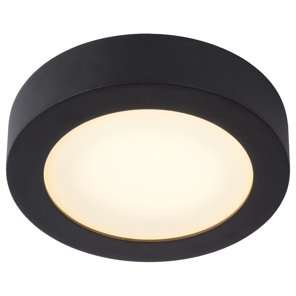 LED Deckenleuchte Brice in Schwarz 11W 3000K 686lm IP44 180mm rund günstig online kaufen