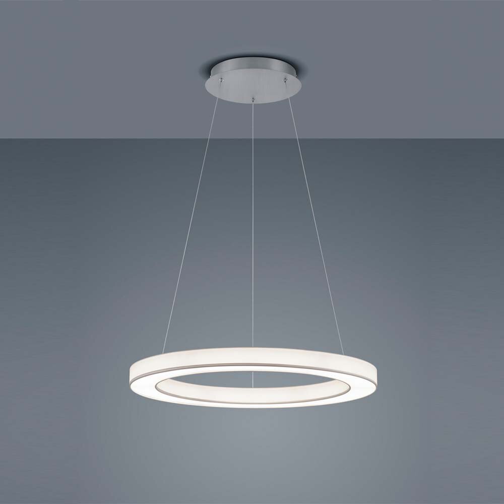 LED Pendelleuchte Lomo in Weiß und Nickel-matt 50W 6490lm