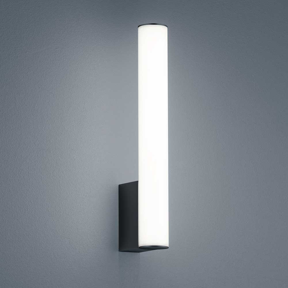 LED Wandleuchte Loom in Transparent-satiniert und Schwarz-matt 5W 500lm IP44 300mm