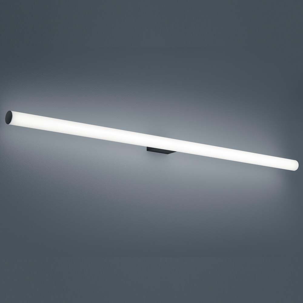 LED Wandleuchte Loom in Transparent-satiniert und Schwarz-matt 20W 1990lm IP44 1200mm