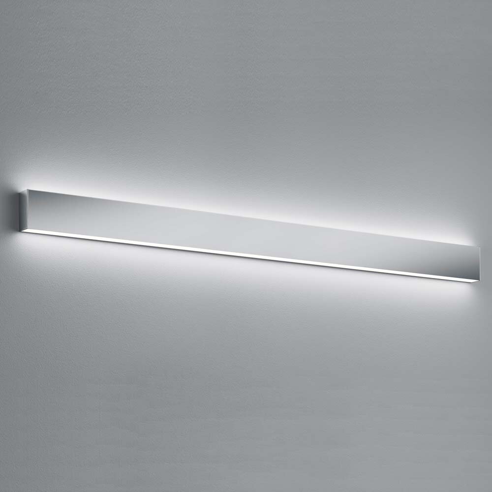 LED Wandleuchte Vis in Chrom und Transparent-satiniert 48W 3090lm IP44 1500mm