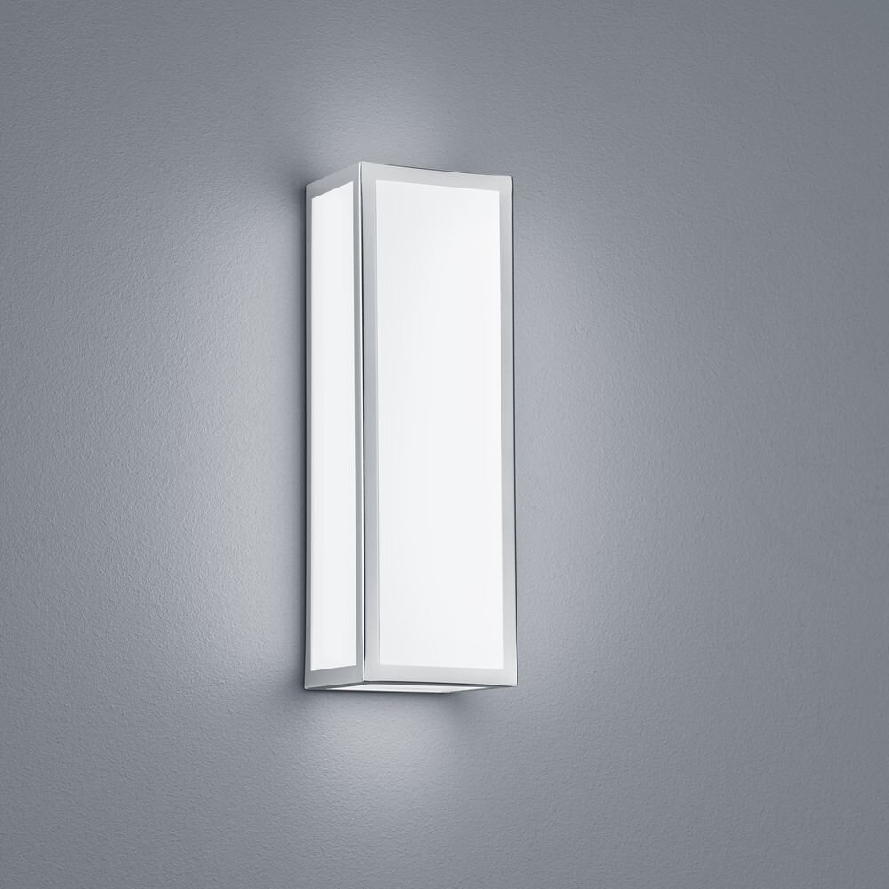 LED Wandleuchte Zelo in Chrom und Transparent-satiniert 12W 750lm IP44