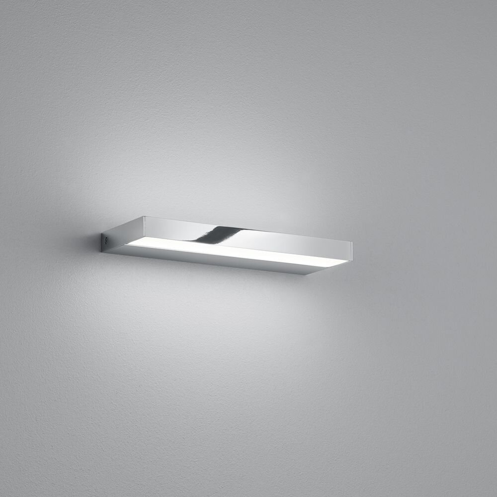 LED Wandleuchte Slate in Chrom und Transparent-satiniert 6W 270lm IP44 300mm
