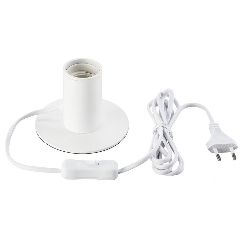 SLV Tischlampe, Tischleuchte & Nachttischlampe Schlafzimmer Esszimmer Küche dekorativ Weiß Aluminium E27 1-flammig