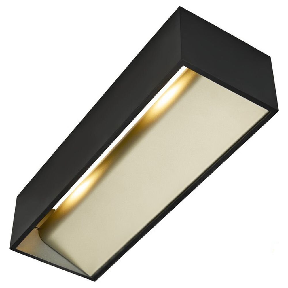 LED Wandleuchte Logs In L 17W 3000K 1100lm dimmbar in Schwarz