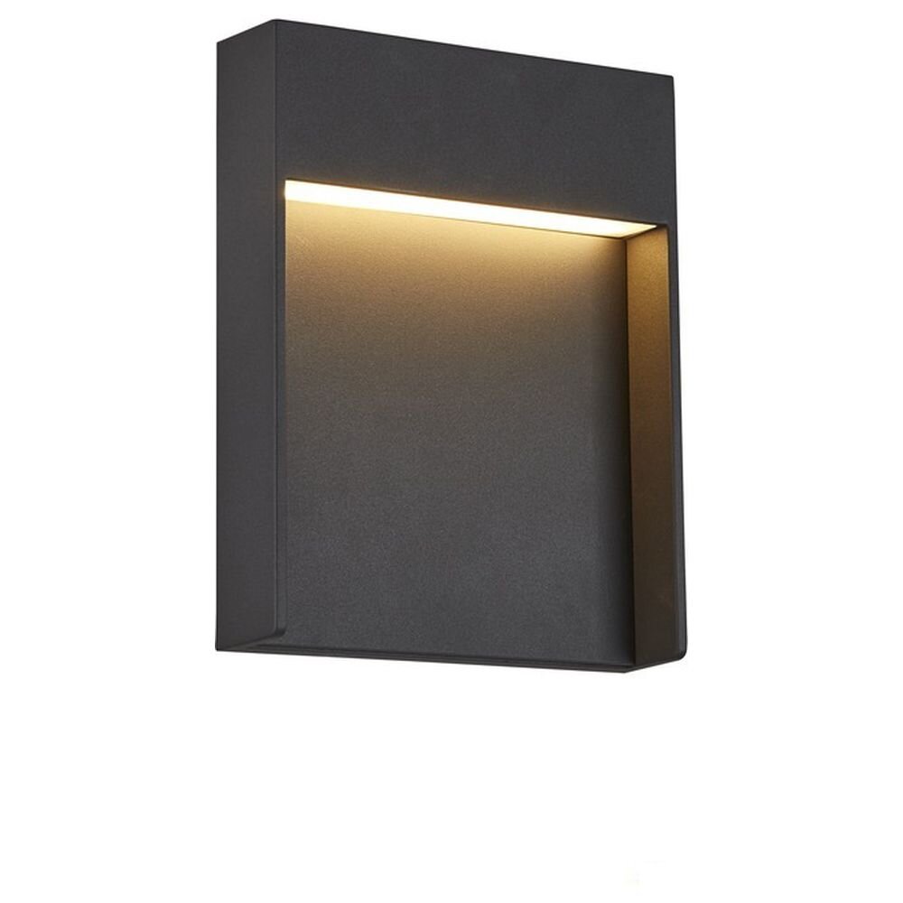 LED Wandleuchte Flatt 14W 3000K 460lm in Schwarz ohne Bewegungsmelder günstig online kaufen