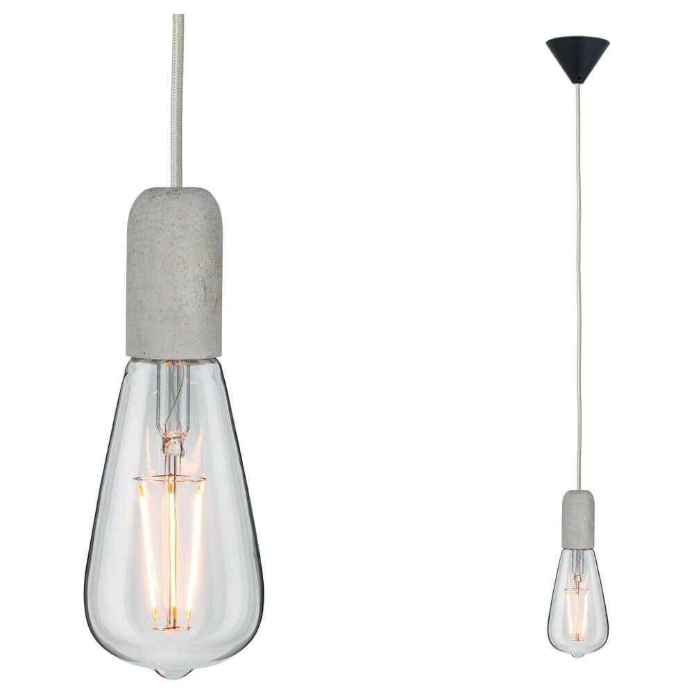 Paulmann LED Pendelleuchte Neordic Jano max1x20W E27 Grau/Schwarz 230V Beton/Kunststoff