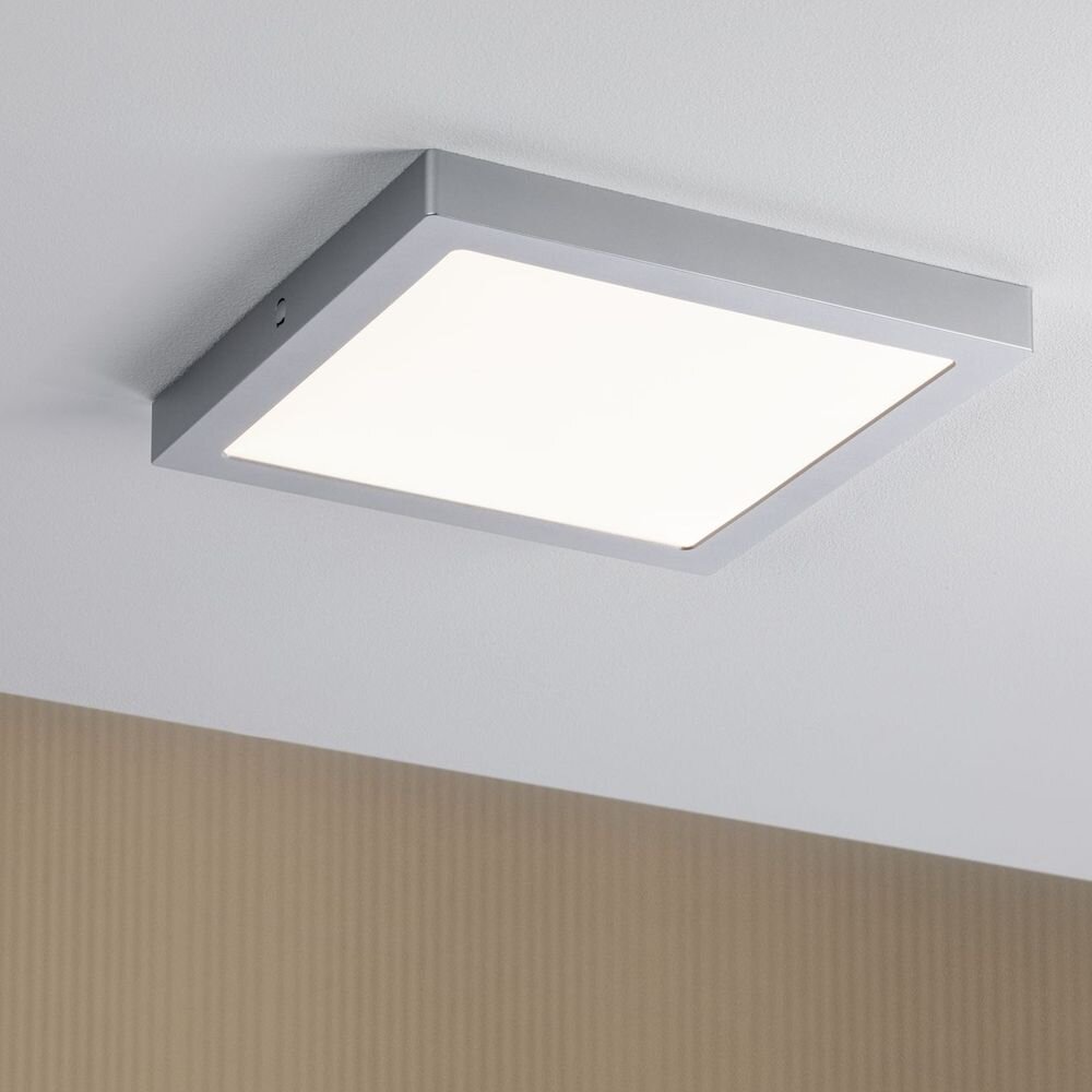 LED Wand- und Deckenleuchte Abia in Chrom-matt 22W 2200lm eckig