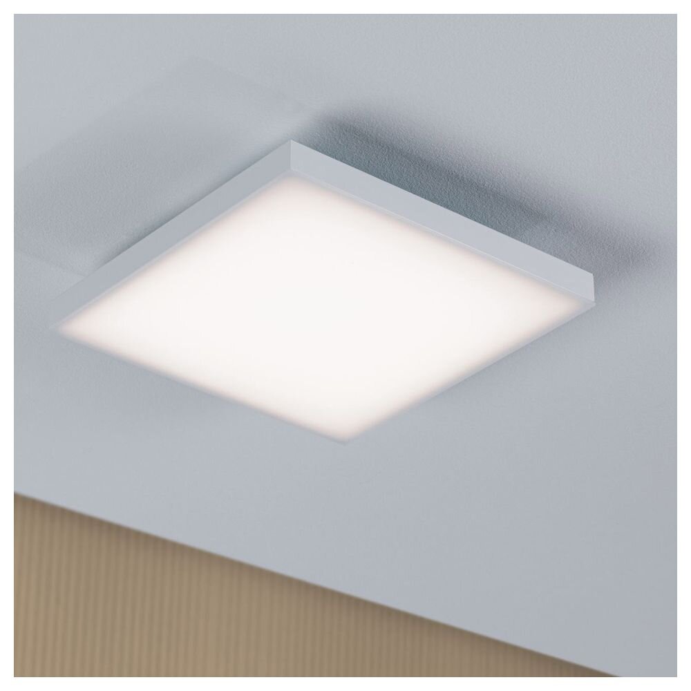 Paulmann Valora Deckenlampe & Deckenbeleuchtung, Deckenlampe & Deckenlicht Esszimmer Flur Keller LED schlicht Weiß-matt Metall 1-flammig