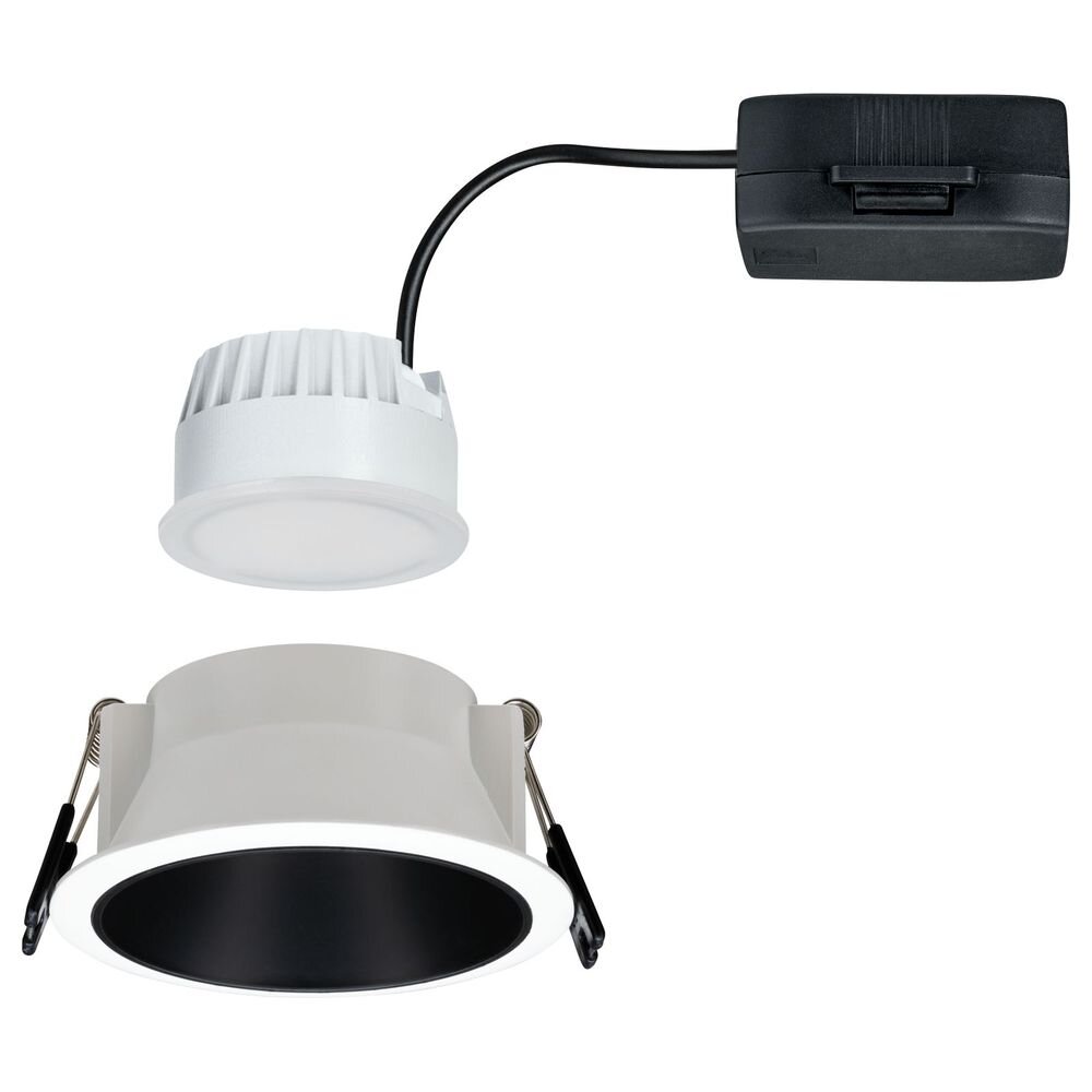 LED Deckeneinbaustrahler Cole in Weiß und Schwarz-matt 6,5W 460lm IP44 günstig online kaufen