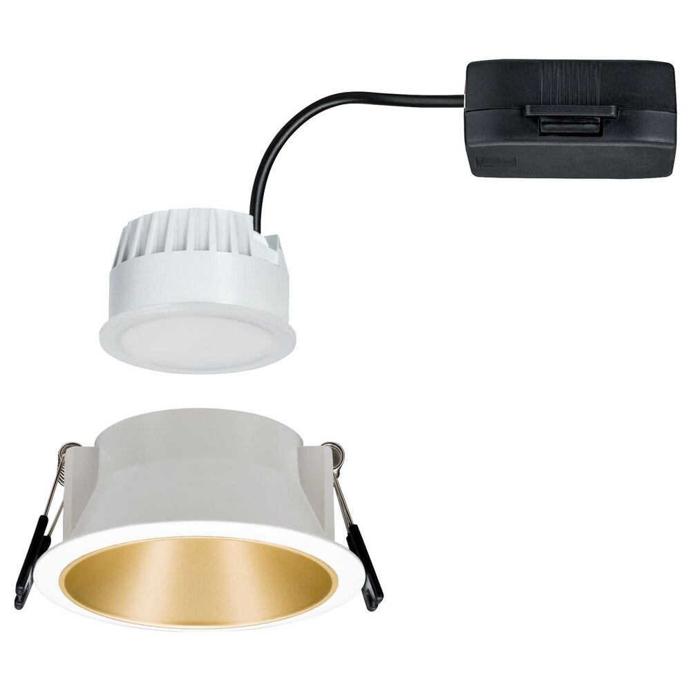 LED Deckeneinbaustrahler Coin 6,5W 460lm IP44 1-er Set in Weiß und Gold-mat günstig online kaufen