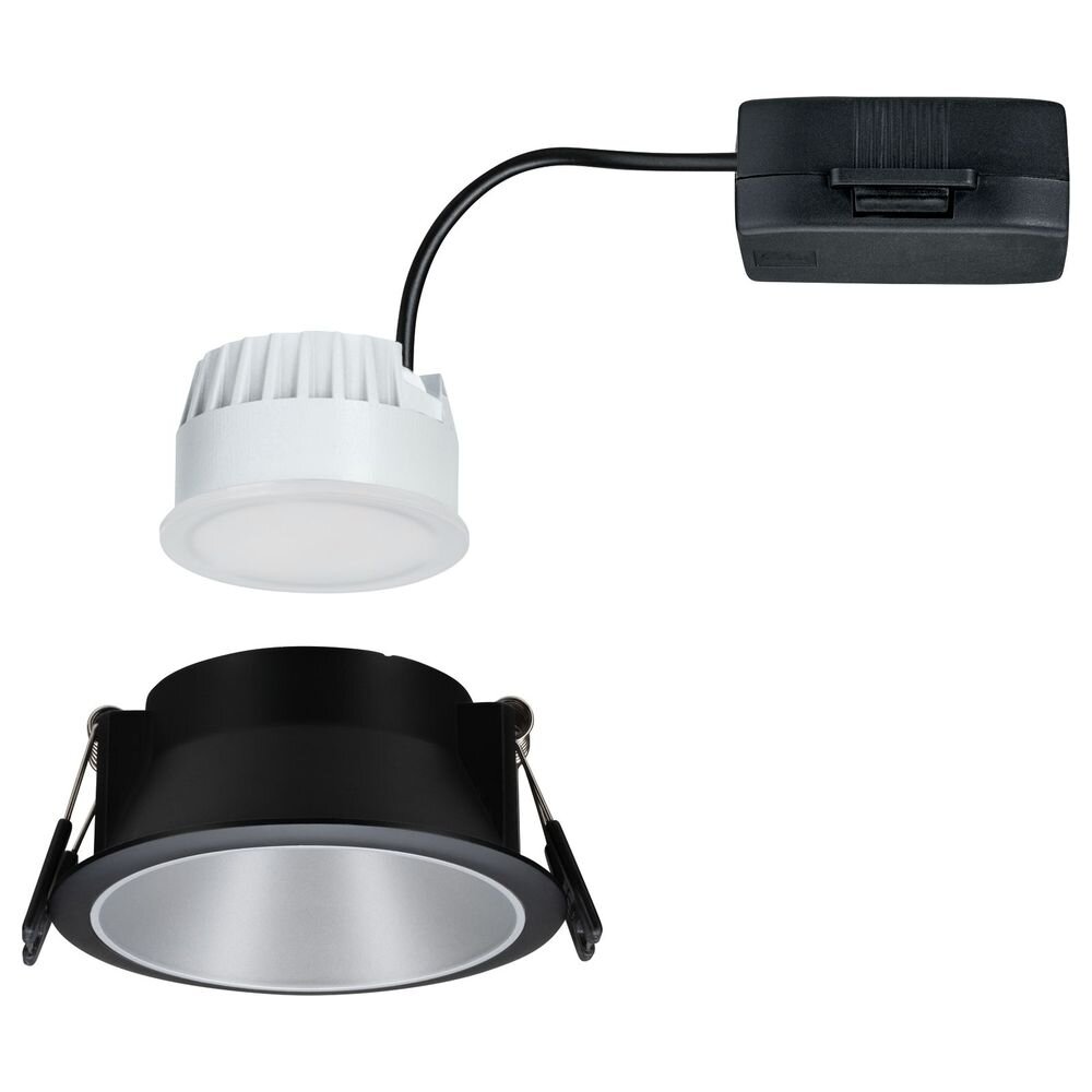 Paulmann LED Einbaustrahler Cole 6,5W Schwarz/Silber matt 3-Stufen-dimmbar 2700K Warmweiß