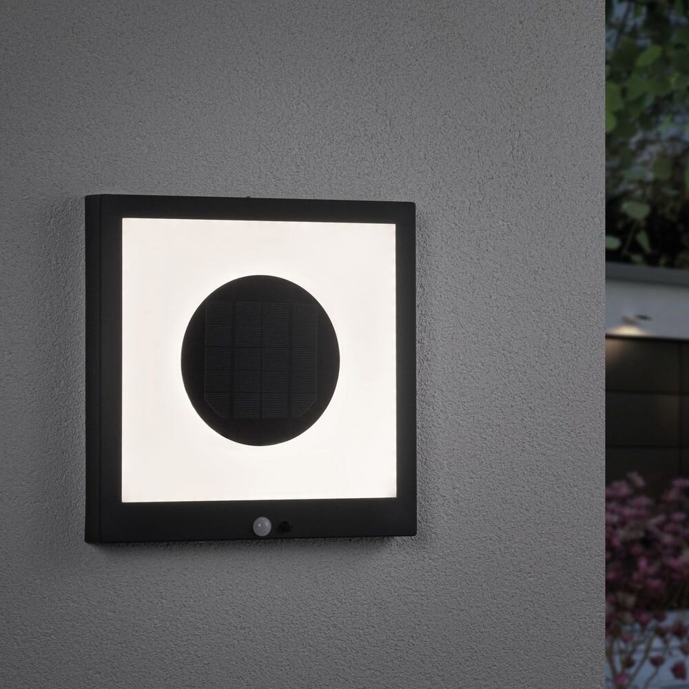 Paulmann LED Außen-Wandleuchte Taija, Solar Panel, mit Bewegungsmelder