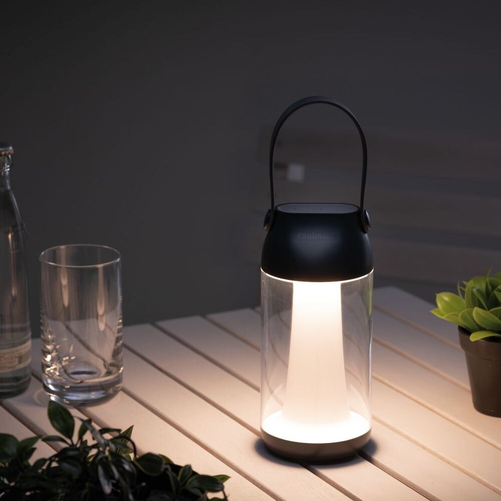 LED Akku Tischleuchte Cupulino in Transparent und Anthrazit 6W 100lm IP44