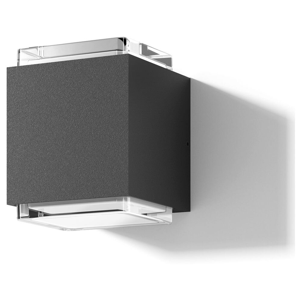 LED Außenwandleuchte aus Aluminium in Anthrazit IP65 Up- and Downlight
