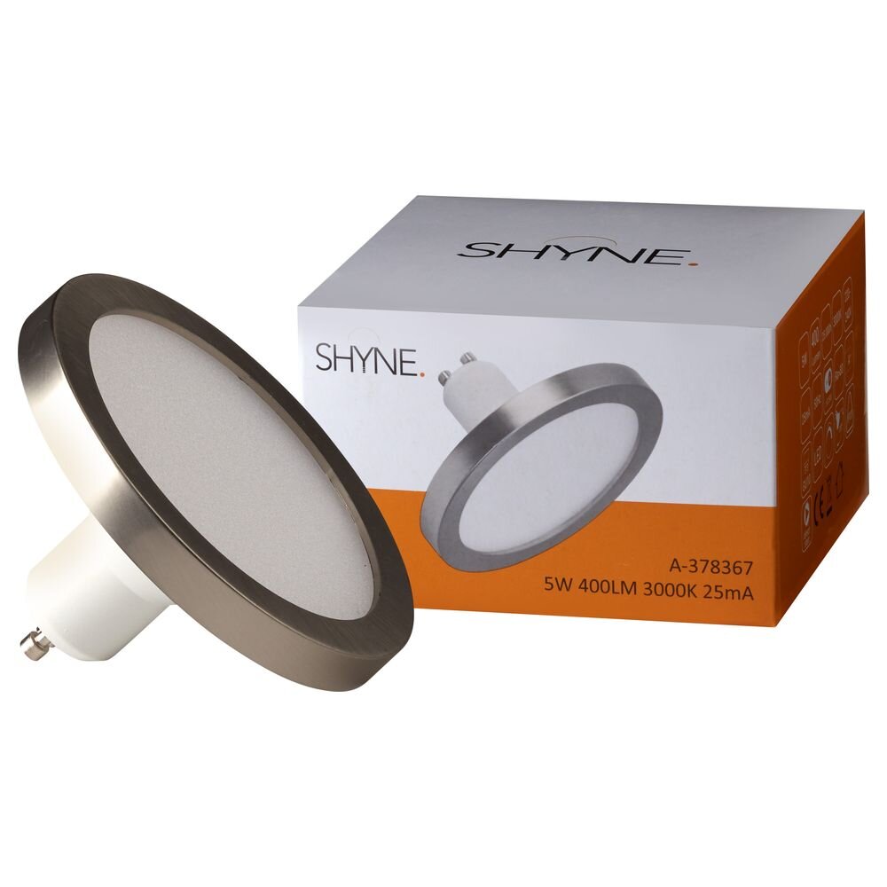 SHYNE LED GU10 Panelleuchtmittel, 90mm, dimmbar in Nickel günstig online kaufen