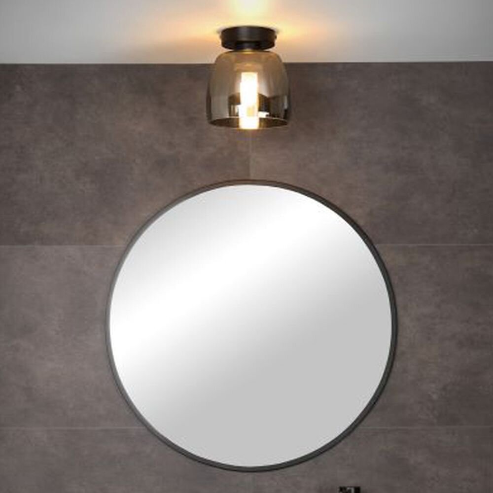 Badezimmer Deckenleuchte Tyler aus Metall und Glas G9 in Schwarz günstig online kaufen