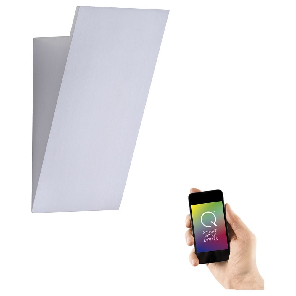 Q-Smart LED Wandleuchte Q-Wedge in Silber RGBW inkl. Fernbedienung