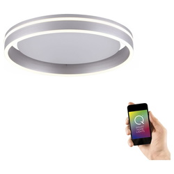 Q-Smart LED Deckenleuchte Q-Vito in Silber tunable white...