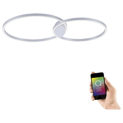 Q-Smart LED Deckenleuchte Q-Kate in Silber tunable white...