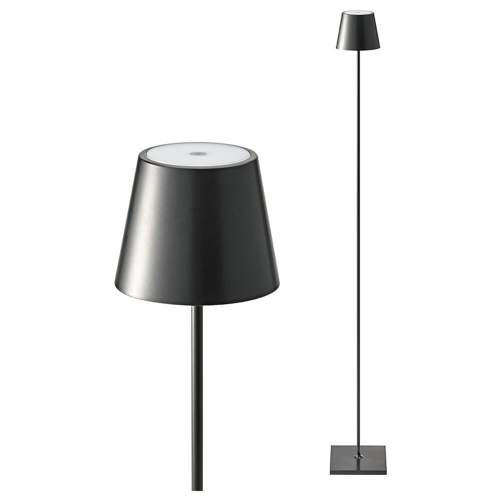 LED Stehleuchte Nuindie aus Aluminiumdruckguss in Schwarz IP54