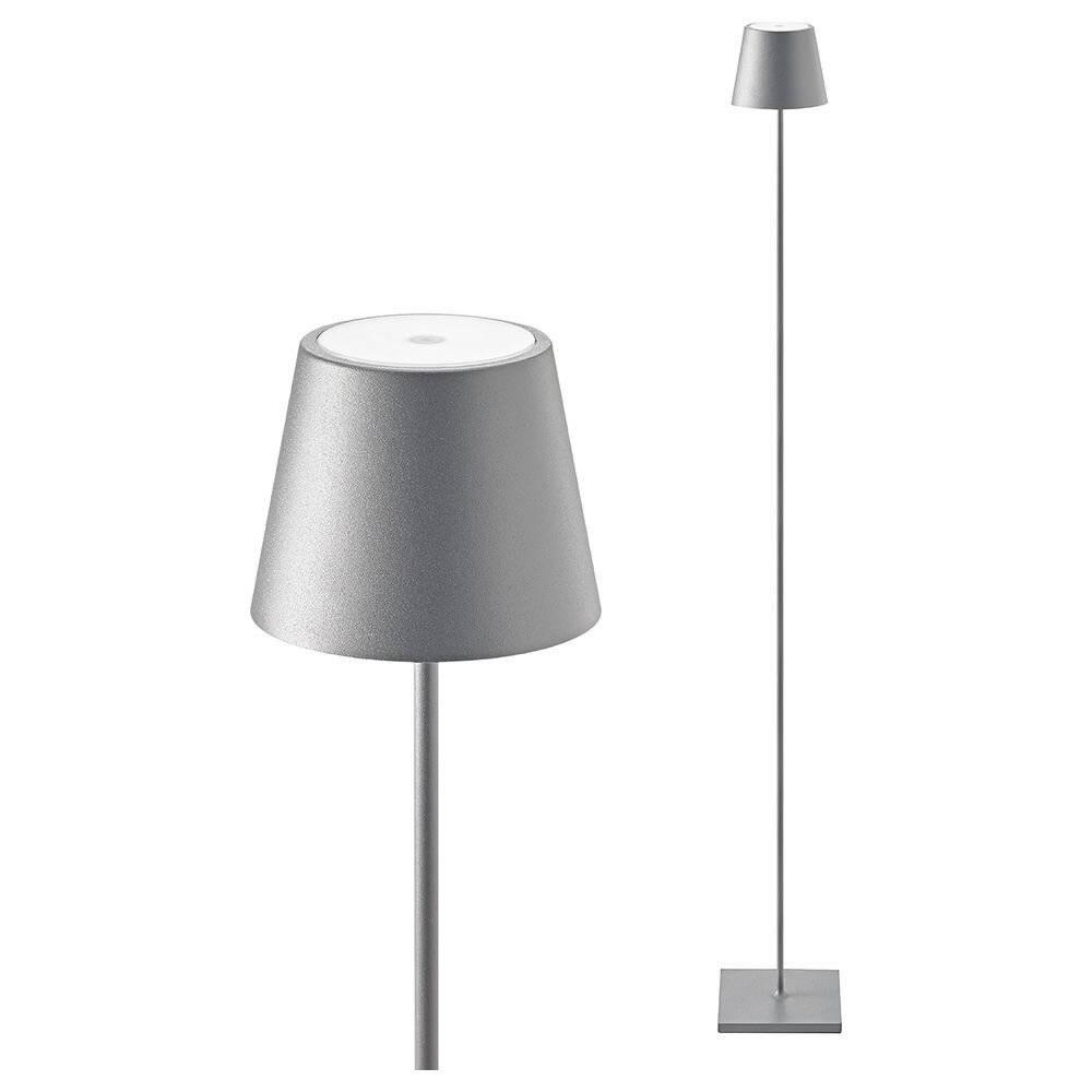 LED Stehleuchte Nuindie aus Aluminiumguss in Anthrazit IP54