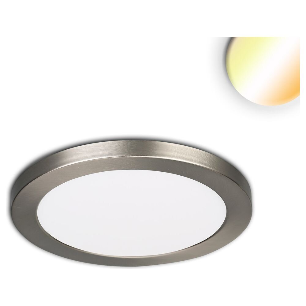 LED Aufbau/Einbauleuchte Slim Flex, 6W, nickel gebürstet, ColorSwitch 3000K|3500K|4000K