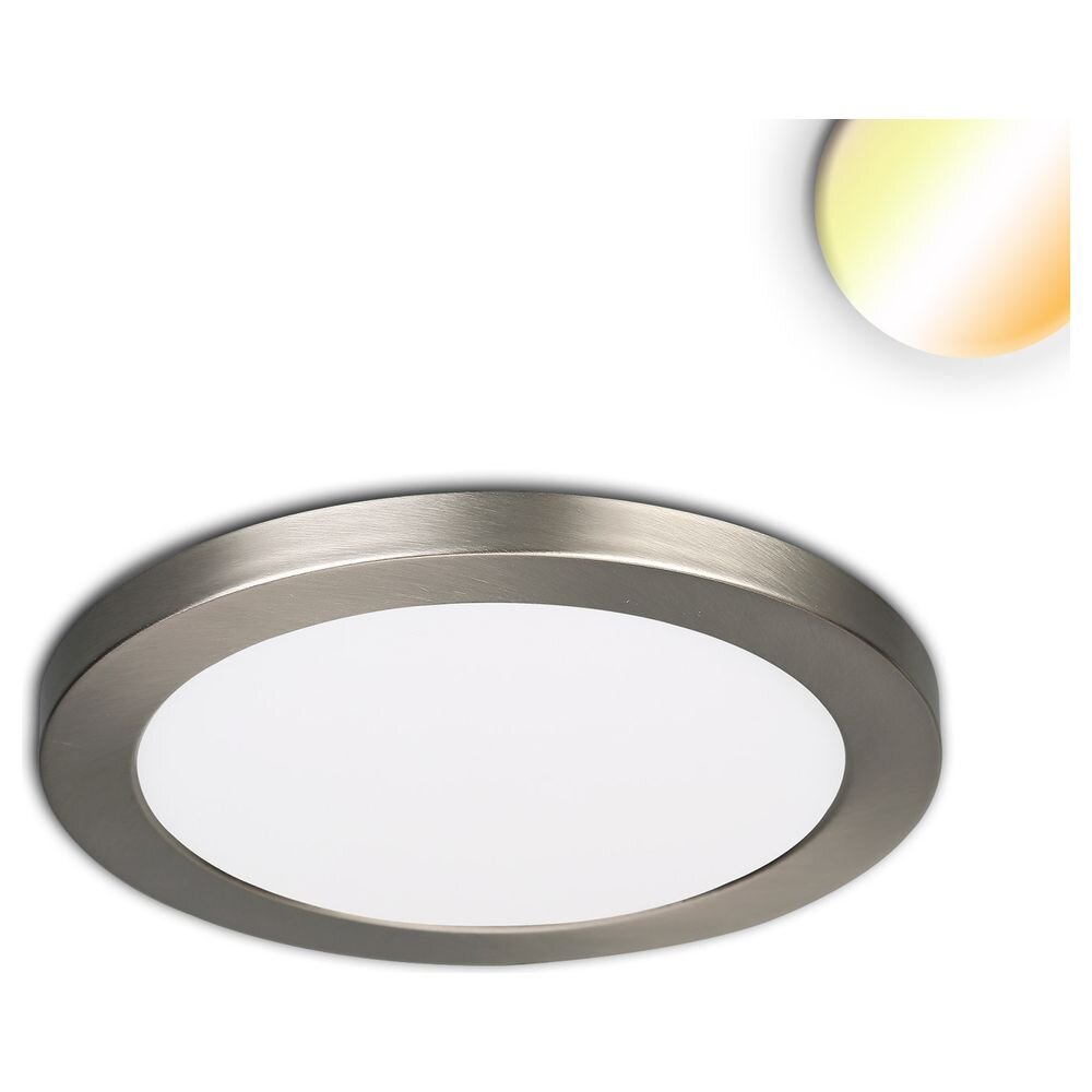 LED Aufbau/Einbauleuchte Slim Flex, 12W, nickel gebürstet, ColorSwitch 3000K|3500K|4000K