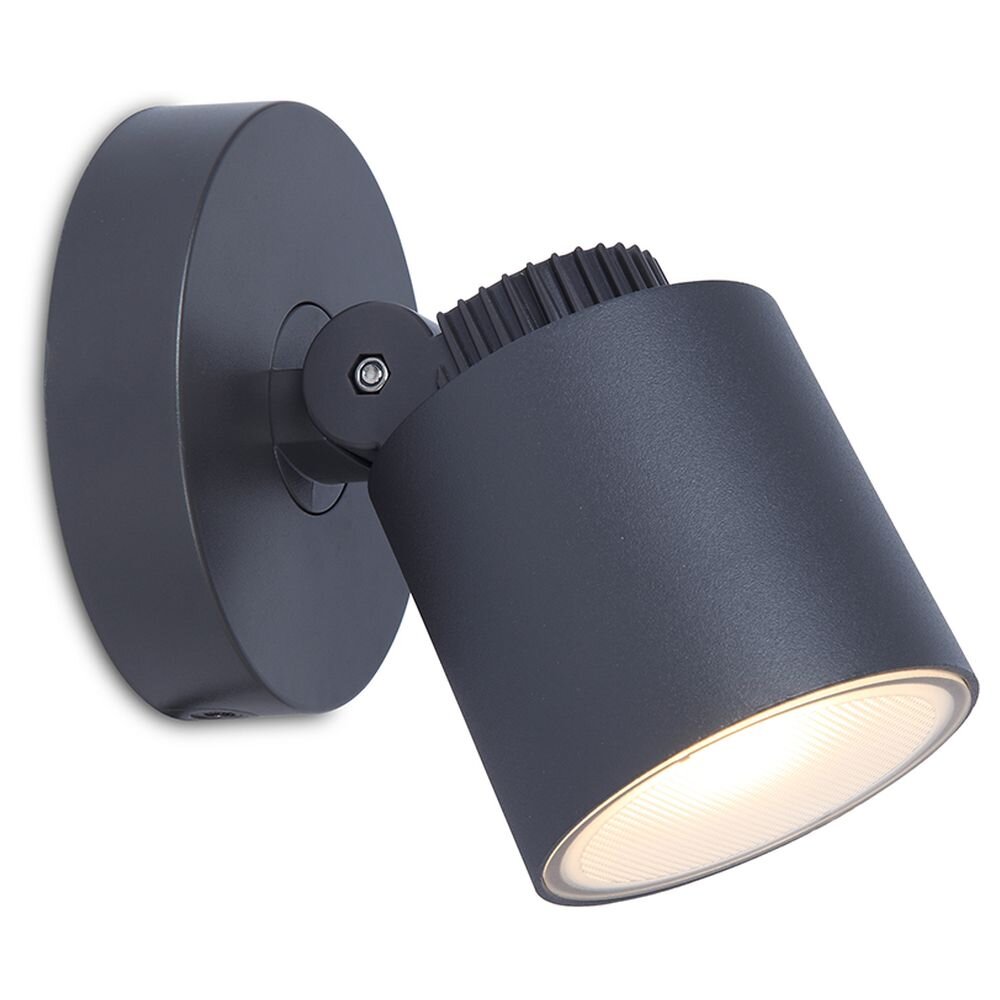 LED Außenwandleuchte Explorer aus Aluminiumdruckguss in Anthrazit, dreh- und schwenkbar