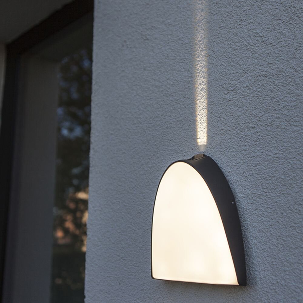 LED Wandleuchte Apollo aus Aluminiumdruckguss in Anthrazit